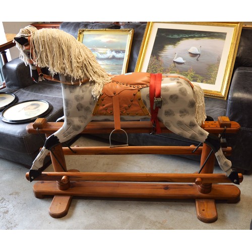 15 - 1980S Dapple Grey Rocking Horse