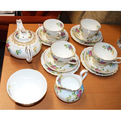 39 - A Royal Chelsea Bone China Tea Set including Tea Pot, Milk Jug, Sugar Bowl, Four each of Side Plates... 