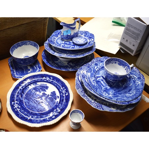 58 - Copeland Spode Italian Blue and White China-Ware - (approx 22 Pieces in Various Forms), Plus a Copel... 