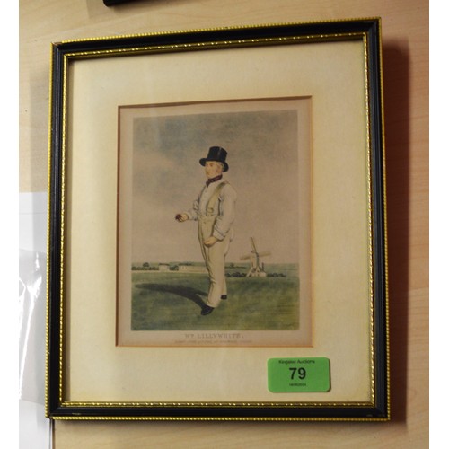18 - Framed and Mounted Engraving of William Lillywhite