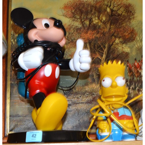 42 - Micky Mouse and Bart Simpson Phones