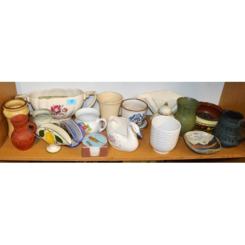 44 - Quantity of Assorted China Vases, Jars, Bowls, etc