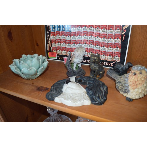 60 - Six Assorted Pottery and Resin Figures