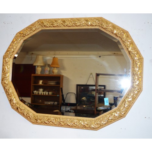 124 - Gilt-Framed Octagonal Bevelled Mirror