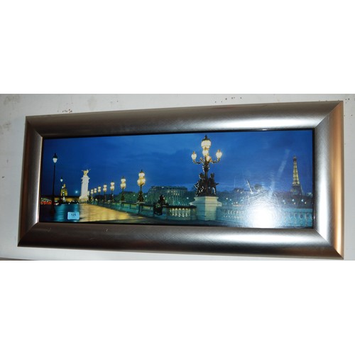 125 - Framed Print of a Parisian Night Scene