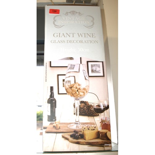 164 - Giant Wine Glass Decoration by Vintage Inspiration (Boxed as New)