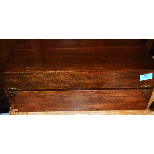 191 - Reproduction Polished Oak Writing Slope