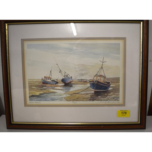 170 - Framed and Mounted Limited Edition (99/850) Watercolour Print of 