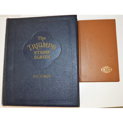 370 - A Triumph Stamp Album - with few used pages) and an A6 Stock Book of Austrian (Empire) Stamps, and S... 