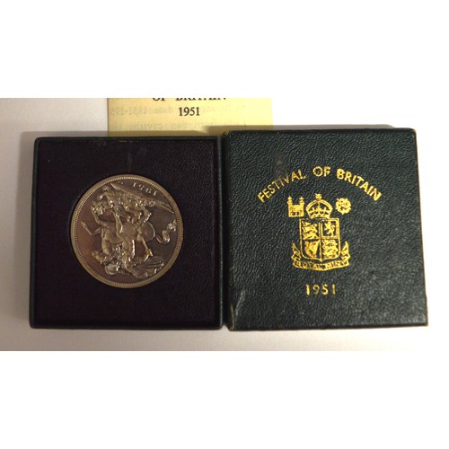 19 - Cased 1951 Festival Britain Crown Coin (Five Shillings)