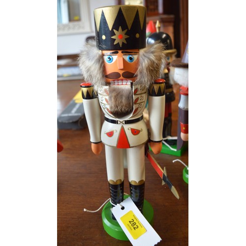 50 - Seven East German Vintage Wooden Nutcracker Figures