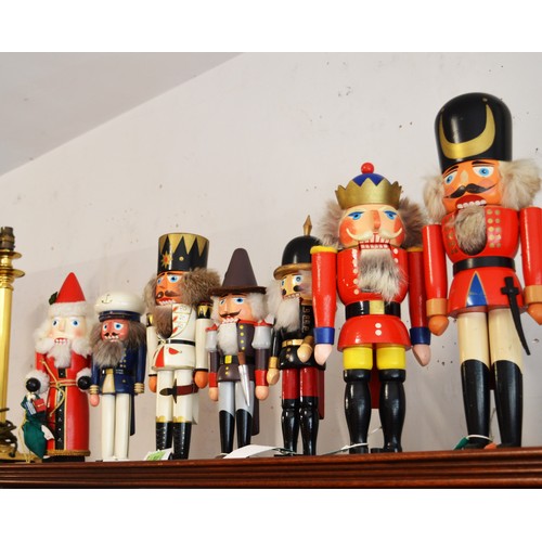 50 - Seven East German Vintage Wooden Nutcracker Figures