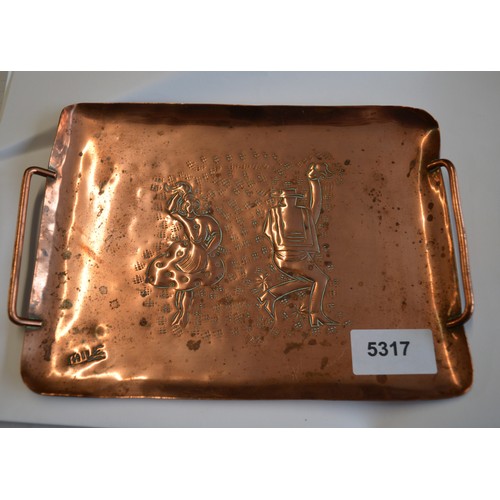 278 - A Small Copper Tray (Chilean) - approx 8