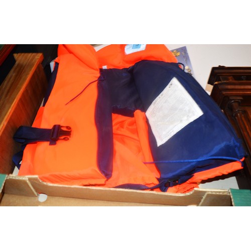 40 - Florescent Orange Life Jacket. Size 60-70