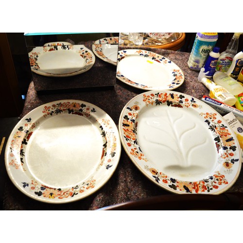 209 - Two Davenport Meat Serving Platters and One Larger