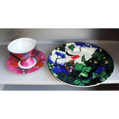 210 - A Vintage Royal Doulton Wall-Plate, Plus a Leonardo Art Deco Style Cup and Saucer Set