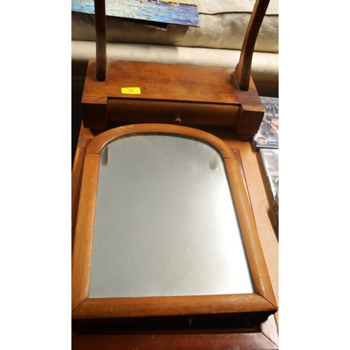 12 - Mahogany Toilet Mirror and One Other