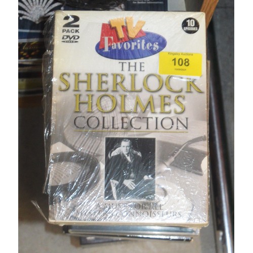 36 - Five Boxed Sets, Four Movies   Mixed Sherlock Holmes DVD Box Sets, Plus Moriarty Audio Book CD