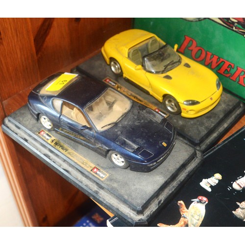 75 - Two Burago Cars:  Ferrari 456 GT and a Viper Dodge