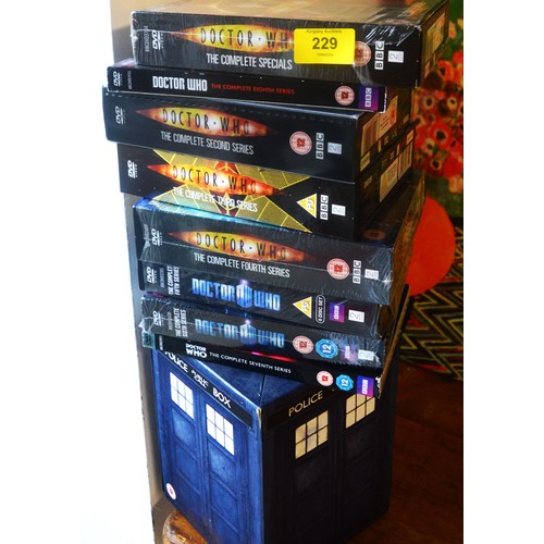 143 - Large Selectionof Modern Doctor Who TV Series DVD Box Sets Series 1 (In Tardis Case), Series 8, Plus... 