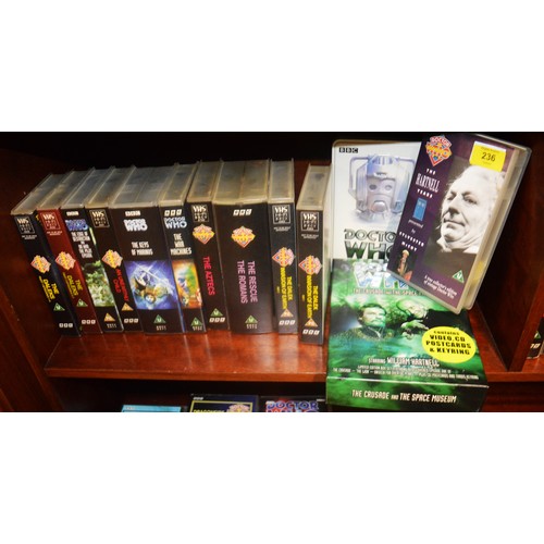 217 - A Small Collection of William Hartnell Classic Doctor Who Video Cassettes including Limited Edition ... 