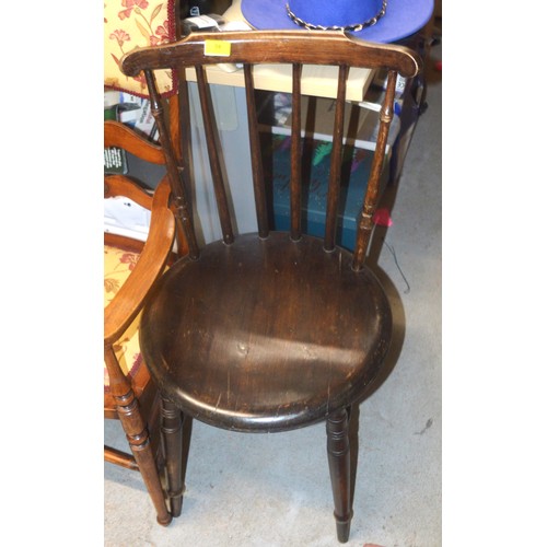 36 - Oak Spindle Back Chair