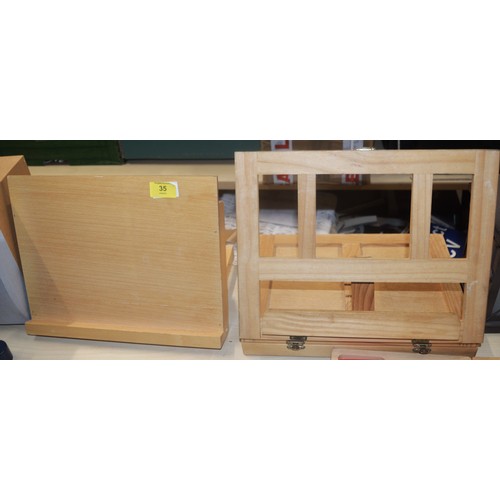 35 - Two Portable Easels (One has Pull-Out Drawer)