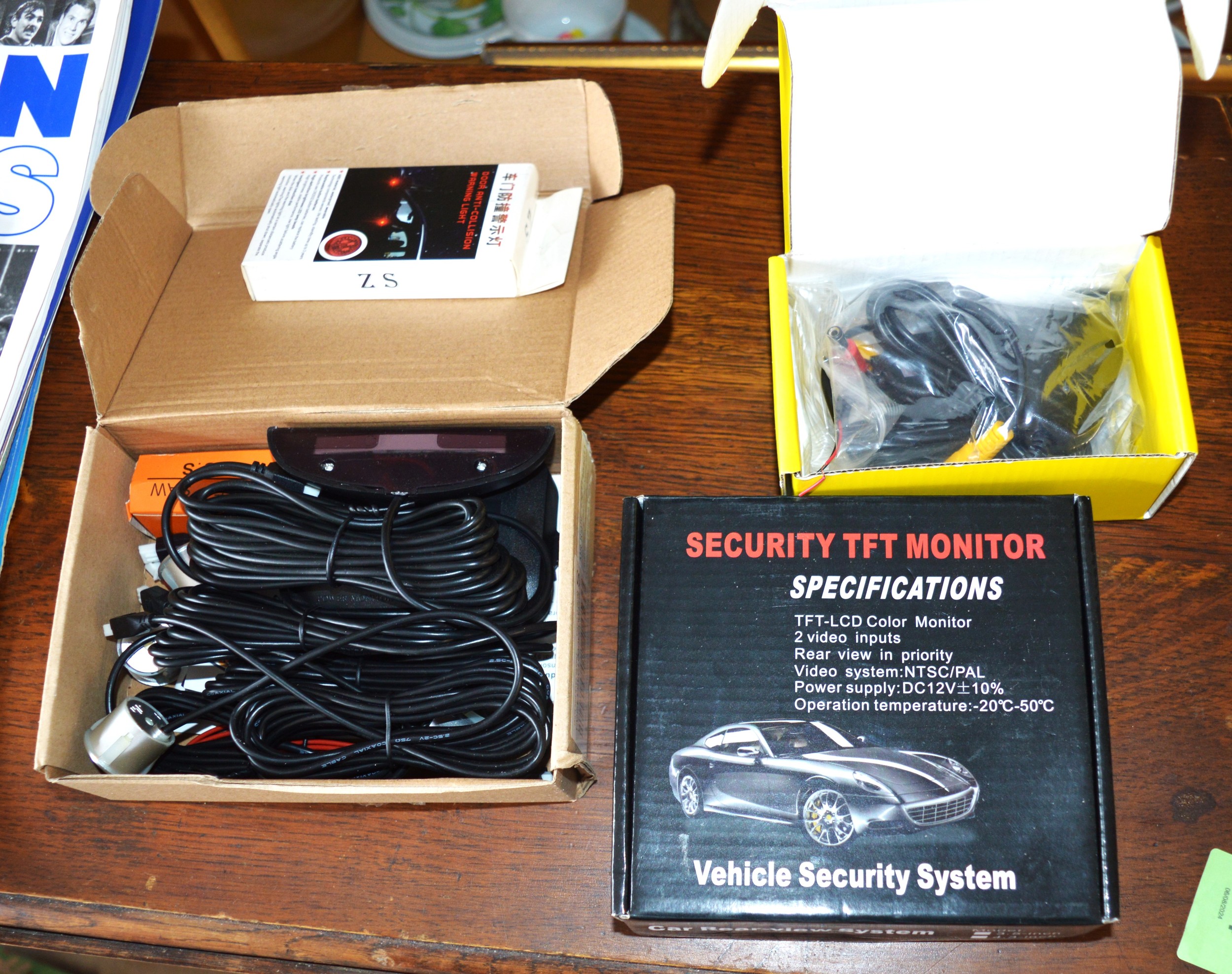 Assorted Boxed Automobile Equipment 1 x Vehicle Security System TFT