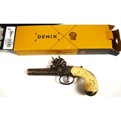 131 - A Boxed Denix Reproduction Flintlock Pocket London 1795 Ref 1098/L