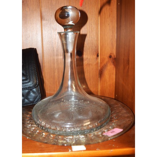 28 - A Glass Plate and a Ship's Decanter