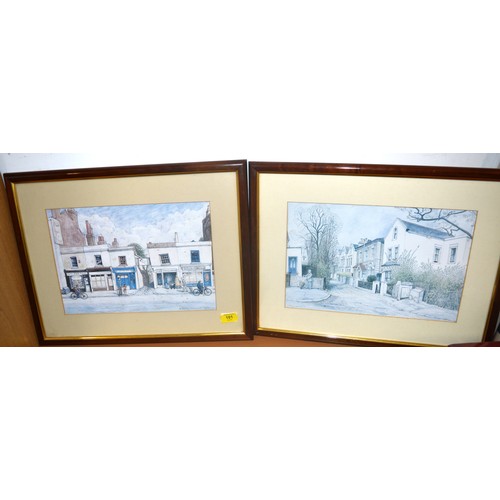 128 - Two Framed and Mounted Prints by Audrey Hammond from the Book 