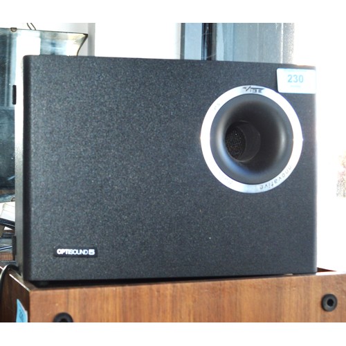 230 - A Vibe Optisound 5 Sub Woofer Speaker (for TV and Hi-Fi)