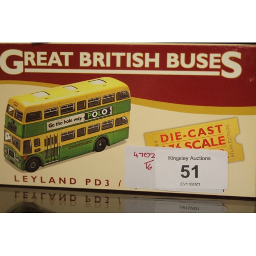 26 - Boxed Great British Bus Die Cast Southdown Leyland Titan PD3 (MIB)