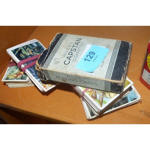 96 - Four Collections of Picture Cards (Brooke Bond), and a Set of Will's Capstan Playing Cards