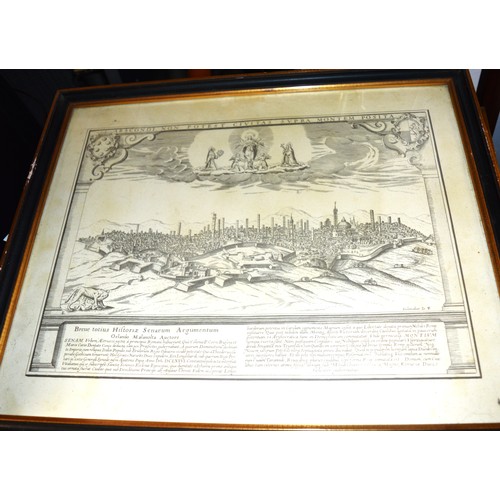 213 - Seven Framed and Mounted Antique Renaissance Architectural Prints