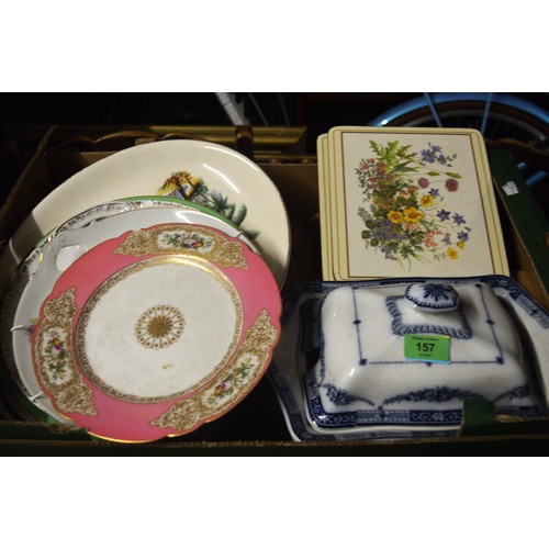 98 - Large Speculative Lot: China-Ware (Pallisey Ware Butter Dish, Wall and Serving Plates, Devon-Ware Sa... 