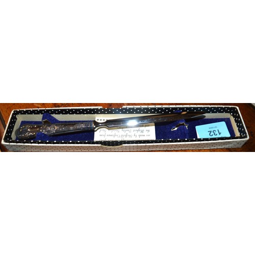 132 - Sterling Silver and Stainless Steel Letter Opener in Box