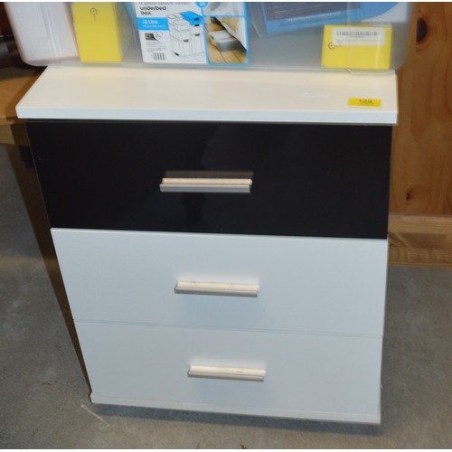 48 - Modern White Faced Bedside Cabinet