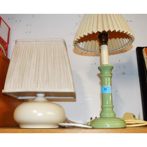 50 - Two Table Lamps (One is a 'Soft Touch' Lamp - Switch on and off by Touching the Base)