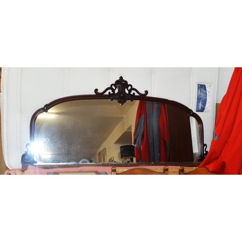 95 - Mahogany Framed Overmantle Mirror