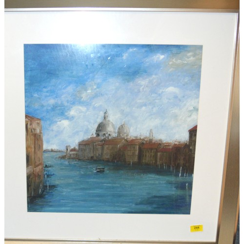 179 - Large Framed and Mounted Print of a Venetian Scene