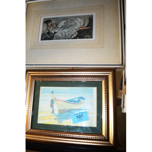 232 - Two Framed and Mounted (under Glass) Artworks