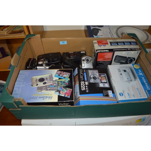 26 - A Box of Mixed Film and Digital Cameras