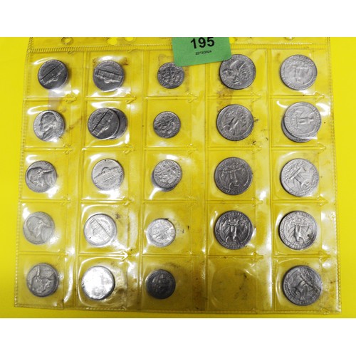 195 - An assortment of 26 US Silver coins