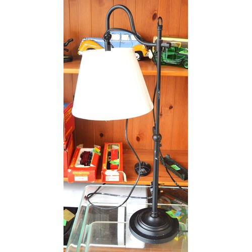 54 - Matt Black Swing Arm Table Lamp