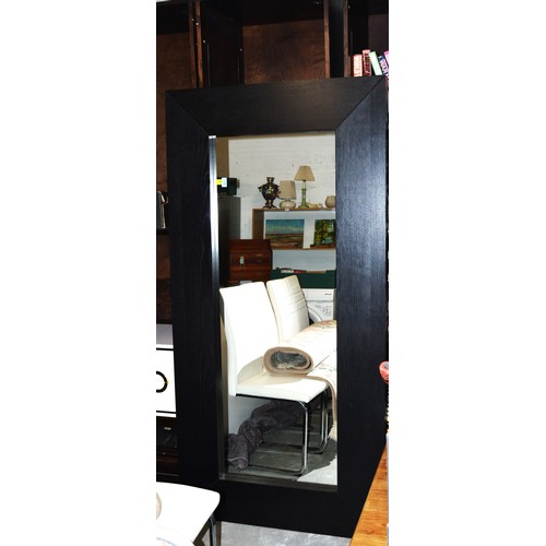 154 - Very Large Oblong Mirror with an Ebonised Frame (clean modern) 37