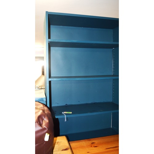 26 - Dark Blue Six Shelf Bookcase