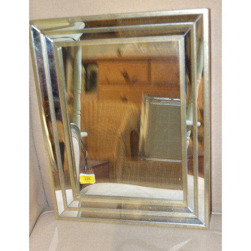 61 - Bevel Edge Mirror in a Gilded Double Frame