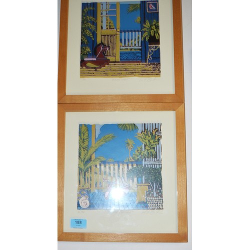 62 - Pair of Framed Limited Edition Artworks Signed by Keith Barton (?) - 