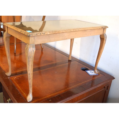 1 - Coffee Table on Cabriole Legs and having Glass Top